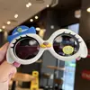 Sombrero de Ojos Grandes Gafas de Sol para Niños Forma de Gato de Dibujos Animados Gafas de Sol con Protección Solar Divertidas Gafas Polarizadas de Silicona para Niños