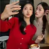 Suave Waxy Suéter Diseño Sensación Nicho Reductor de Edad Suéter Retorcido para Mujer Otoño e Invierno Nuevo Top Versátil
