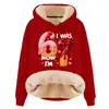 Sudadera con Capucha y Cordón de Manga Larga Holgada Casual de Gran Tamaño para Otoño e Invierno, Composito de Imitación de Algodón, Lana de Cordero, Hombro Caído