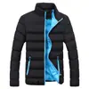 Chaqueta acolchada de algodón para hombre Amazon 2023 comercio exterior chaqueta acolchada de algodón para correr volumen para hombre abrigo de hombre invierno nuevo cuello alto algodón pluma algodón acolchado