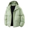Casaco Acolchoado de Penas e Algodão para Casal Masculino de Inverno Solto Casual Versátil com Capuz Roupa Pão Espessada Quente Acolchoado de Algodão para Homens