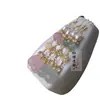 Aretes de cristal rosa natural estilo chino nuevo capullo de flor de magnolia Hanfu estilo antiguo aretes cheongsam clip de oreja con temperamento retro gancho de oreja para mujer