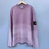 Suéter de Punto con Degradado Color Stone 26Fw Versión Auténtica Transfronteriza Versátil para Hombres y Mujeres Ropa de Punto Otoño e Invierno
