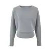 Suéter de Tricô com Manga Longa e Uma Manga Só Estilo Ins Blogger 2026 Novo Cor Sólida Slim Fit Valoriza Camada Base