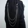 Joias transfronteiriças europeias e americanas punk vintage corrente de cintura de metal caveira corrente multicamadas corrente de calça masculina e feminina Acessórios Atacado