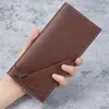 Cartera larga fina para hombre al por mayor de fábrica, gran capacidad, billetera suave, bolsa para traje, bolso de mano de negocios plegable de moda