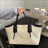 Moda Transfronteiriça Simples Casual Tecida Grande Bolsa de Ombro 2025 Nova Leve para o Dia a Dia Bolsa Tote de Braço ou Mão