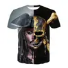 2020 nuevo T-shirt de cuello redondo con estampado digital 3D de la película de piratas Galle europeo y americano Amazon ebay comercio exterior