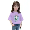 Camiseta de Manga Corta para Niñas, Corte Holgado, Algodón Puro, Nueva Colección Verano 2026, Camiseta Básica Versátil Casual, Top de Moda