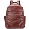 Mochila de Moda Transfronteriza de Piel de Vacuno de Capa Superior Mochila de Moda Simple de Cuero Genuino Mochila de Viaje Unisex
