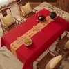 Toalha de Mesa de Ano Novo Vermelha Nova 2026, Impermeável, Resistente a Óleo, Sem Lavagem, Toalha de Mesa Festiva de Alta Qualidade para Casa, Mesa de Jantar e Mesa de Centro