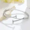 Pulseira de Diamante Quebrado Personalidade Luxo Leve Moda Design Ins Europeu e Americano Pulseira de Aço Titânio Estilo Irmã Real Feminino Não Desbota Atacado