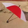 Paraguas rojo y blanco paraguas de lluvia reunión deportiva de rendimiento molino de viento de baile accesorios de ejercicio grupal escolar paraguas para niños con colores intercalados