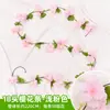 Guirnalda de Ratán de Flor de Cerezo Simulada para Colgar en la Pared Ratan de Flor Artificial Conducto de Aire Acondicionado Techo Interior Decoración de Boda Planta de Vid de Plástico