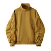 Nova coleção de outono: jaqueta bomber com gola alta, estilo coach, modelagem solta, moderna, casual, cor sólida, business casual, peça externa simples para homens