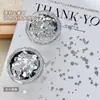 Lantejoulas Estrela Prata de Tamanhos Mistos Decorações para Nail Art Estrela Explosiva Coração Estrela de Cinco Pontas Adesivos Redondos para Decoração de Unhas