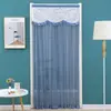 Cortina de Porta de Renda Cortina Divisória Casa Sem Furos Quarto Cozinha Cortina de Gaze Dupla Camada Cortina Suspensa Mosquiteira Verão 2025 Nova