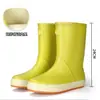 Botas de Lluvia para Pareja de Caña Media para Exteriores 2026, Estilo Coreano, Botas Impermeables Versátiles para Hombres y Mujeres, Zapatos de Senderismo Impermeables, Zapatos de Goma Antideslizantes