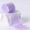 Fita de fio de neve com acabamento em lã rasgada à mão DIY Casamento Porta-flores Presente Convite Tira decorativa Laço Acessórios de cabelo
