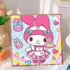Pintura de Diamantes para Niños Kuromi Hecho a Mano DIY Pintura de Pegatinas de Diamantes Sanrio Pintura de Diamantes con Diamantes Completos 5D Tamaño Pequeño
