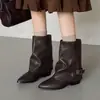 Botines de Tobillo con Hebilla Retro y Tacón Grueso para Mujer, Moda Versátil Otoño/Invierno 2026, Puntera Redonda, Botas de Caballero al por Mayor