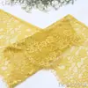 Ribete de Encaje de Pestañas Tejido de Punto Warp con Patrón Exquisito Amarillo Jengibre No Elástico para Ropa y Accesorios de Lencería DIY