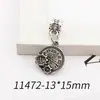 Llavero con Colgante de Corona de Estrella de Plata Antigua de Venta Caliente Transfronteriza 1 Pieza Aleación DIY Pulsera Joyería Accesorios Mayoreo