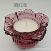 Vaso de Vela Aromática de Lujo Ligero Nicho Artesanías de Vidrio Adornos de Escritorio Flores Col Repollo Invertido con Velas