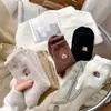 Meias Femininas de Cano Médio para Inverno, Outono e Inverno, Forradas com Lã, Espessadas, Meias Quentes de Chão com Desenho de Capivara