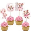 Topo de Bolo Urso Ursinho Batizado Animal Tema Festa de Aniversário Decoração de Bolo Inserir