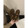 Calçados de Pelúcia de Inverno Femininos para Pessoas Baixas Aumentarem a Altura, Estilo Estrangeiro, Sapatos de Algodão Quentinhos Estilo Ballet de Fada