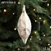 Nuevo Colgante de Bola de Navidad de Plástico Color Platino Adorno Retro Mate de Lujo Ligero Copo de Nieve Decoración de Árbol de Navidad