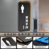 Placa acrílica de alta qualidade, pendurada lateralmente, adesivo para banheiro masculino e feminino, banheiro público de hotel, placa de banheiro