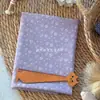 Tela Floral Gris-Morado 100% Algodón de 40 Hilos, Esquema de Color Estilo Coreano Ins, Tela Floral Fresca para Bolsas, Accesorios y Mascotas