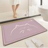 Alfombras de Baño Simples y Suaves de Tierra de Diatomeas al por Mayor, de Secado Rápido y Absorbentes de Agua, Alfombras Antideslizantes para Baño, Alfombras para Piso de Baño para Inodoro