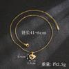 Collar de oro vietnamita con arena, ligero, de lujo, de alta gama, con diamantes engastados en forma de corazón, pendientes de amor para mujer, joyería resistente al color a largo plazo.