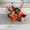 Flores Artificiais com Toque Realista e Botões Perolados, Rosas Artificiais para Decoração de Casa, Celebrações de Casamento e Buquês Atacado