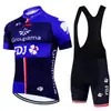 Conjunto de Camisa de Ciclismo Fdj Shorts de Manga Curta para Bicicleta Roupas para Montanha e Estrada Masculinas e Femininas Versão de Equipe Roupas de Ciclismo Secagem Rápida