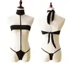 Ropa interior sexy para mujer europea y americana, traje de baño, bragas, sujetador sexy para mujer, perspectiva, traje de baño bikini de una pieza