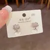 Moda Coreana e Japonesa doce versátil clipes de orelha de gato KT com zircônia total para mulheres, requintados, luxo leve, simples, de alta qualidade, brincos super brilhantes atacado