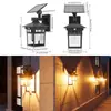 Lámpara de pared solar para uso en exteriores, luz de ambiente de filamento de tungsteno para el hogar, luz solar para patio exterior, lámpara de pared colgante controlada por sensor