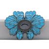 Bandeja de Flores Color Cobre Dinastía Qing Tardía Estilo Antiguo DIY W60519 Accesorio de Borla Imitación Jade 22*30mm