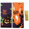 Amazon halloween bolsillo plano bolsa de celofán opp dividida para dulces horneado galletas bolsa de embalaje para fiestas