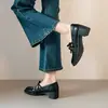 Zapatos Mary Jane Cuadrados Silenciosos Estilo Retro Francés de Nuevo Estilo Primavera para Mujer con Correas Cruzadas y Lazo, Zapatos de Tacón Grueso Suave