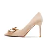 98888H-148 Zapatos de Tacón de Aguja para Mujer Zapatos de Boca Baja Zapatos de Salón para Mujer Raíces de Gamuza Elegantes para Viaje de Negocios