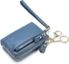 2025 Nuevo Monedero Transfronterizo Europeo y Americano Piel Genuina Simple Multifuncional Ins para Llevar en la Mano Monedero Pequeño Bolso de Mano para Mujer