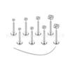 Aretes de Aleación de Titanio Médico F136, Pines de Zirconia sin Rosca, Piercings para Labio, Piercings para Cartílago de Oreja, Piercings para Cóclea, Piercings para Nariz, Set de Tamaño Pequeño