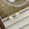 Pendientes Estilo Coreano Pendientes de Perlas con Aguja de Plata Pendientes con Aguja de Plata 925 Pendientes de Zirconia de Lujo Ligero de Alta Gama para Mujer