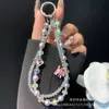 Cadena Espaciadora para Teléfono Móvil Cuentas de Cristal Lindo Tigre Pequeño Colgante de Aleación Cadena para Teléfono Móvil Perla Guohua Colgante para Muñeca