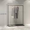 Estante de exhibición para tienda de ropa, colgadores de doble capa, estantes para tienda de ropa para hombre y mujer, estante de exhibición de hierro, colgadores para tienda, de piso a techo